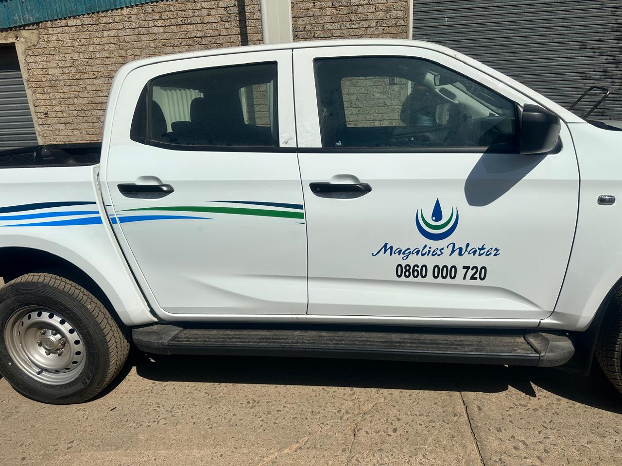 Vehicle branding completed for Magalies Water